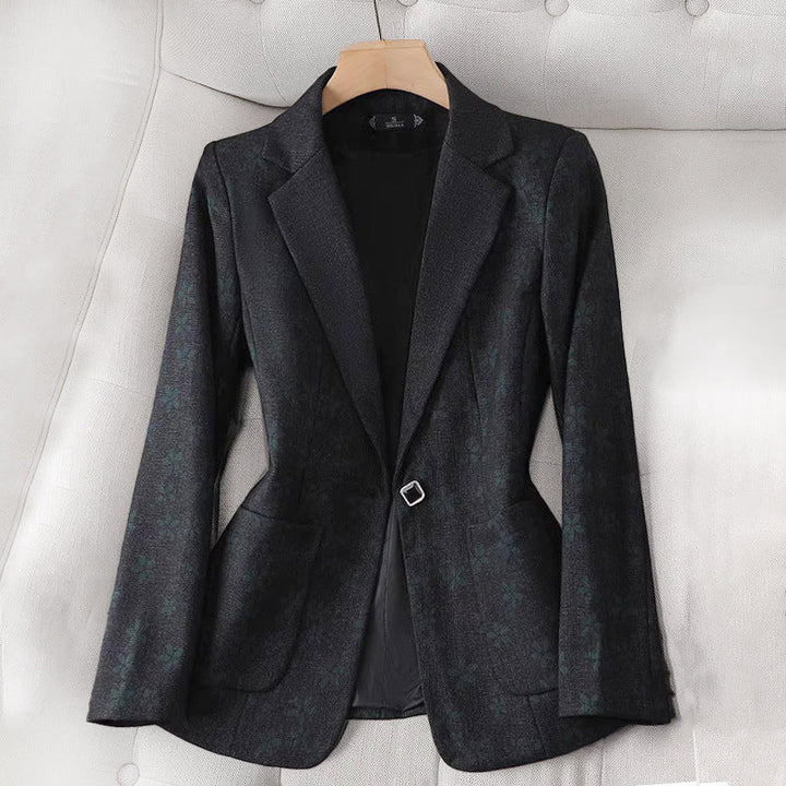 Women's Grid Pattern Blazer