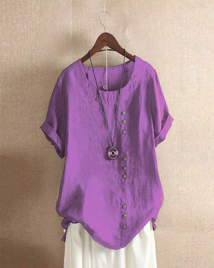 Women's Summer Button-Detail Casual Blouse