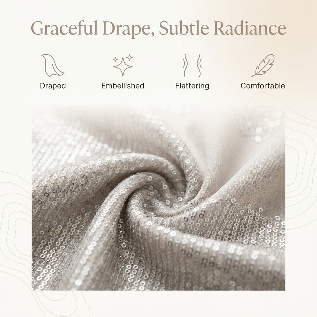 Women's Sequin-Embellished Fitted Maxi Dress With Corset Bodice And High Slit