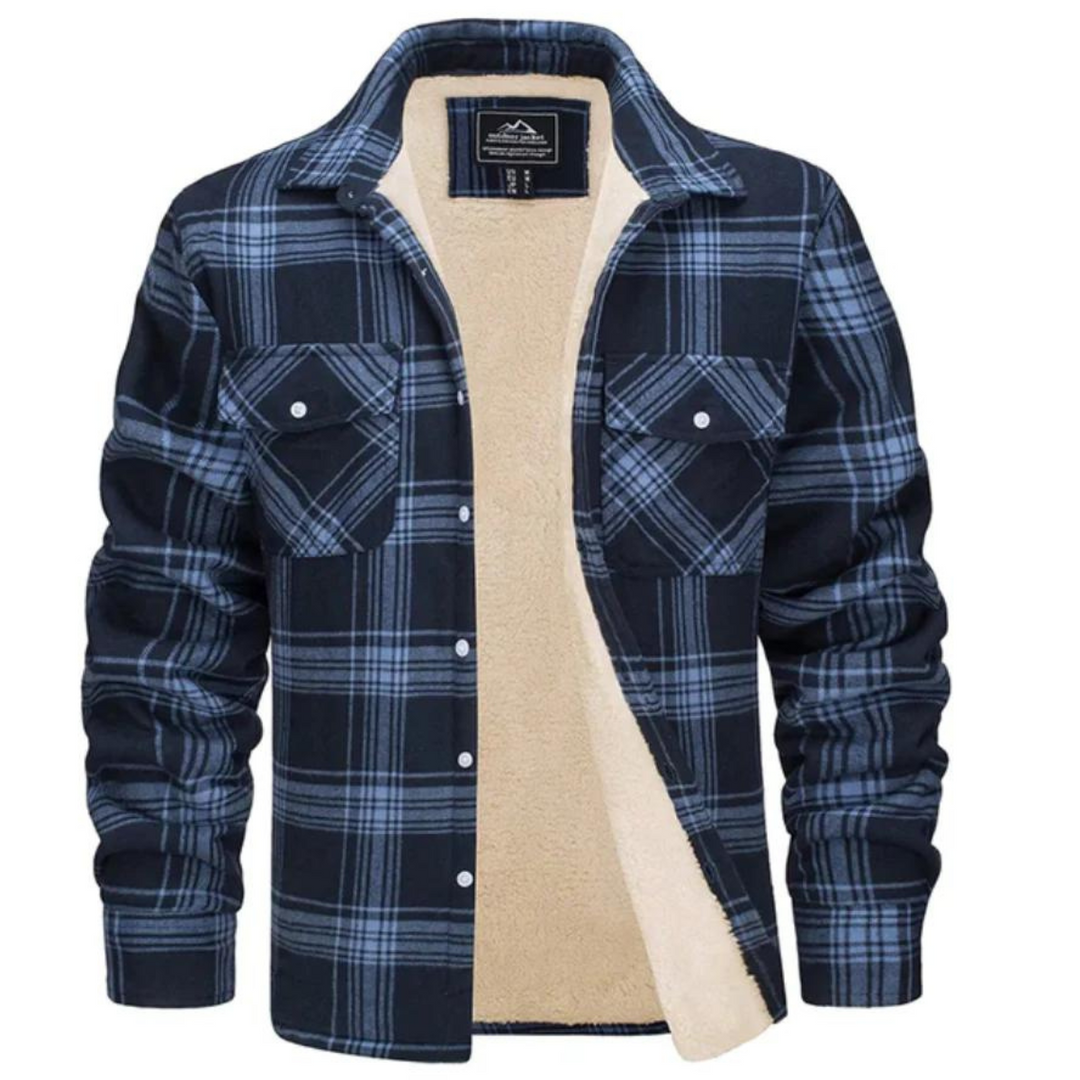 Men's Derrick Sherpa-Lined Plaid Shirt Jacket