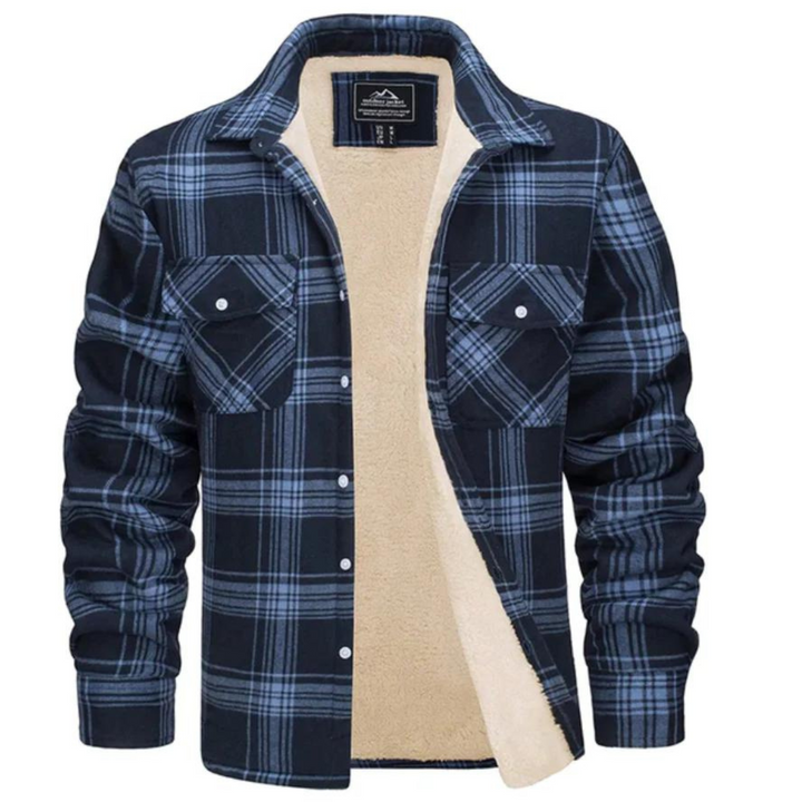 Men's Derrick Sherpa-Lined Plaid Shirt Jacket