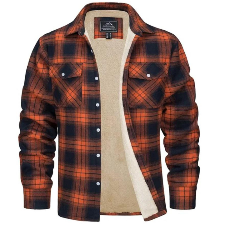 Men's Derrick Sherpa-Lined Plaid Shirt Jacket