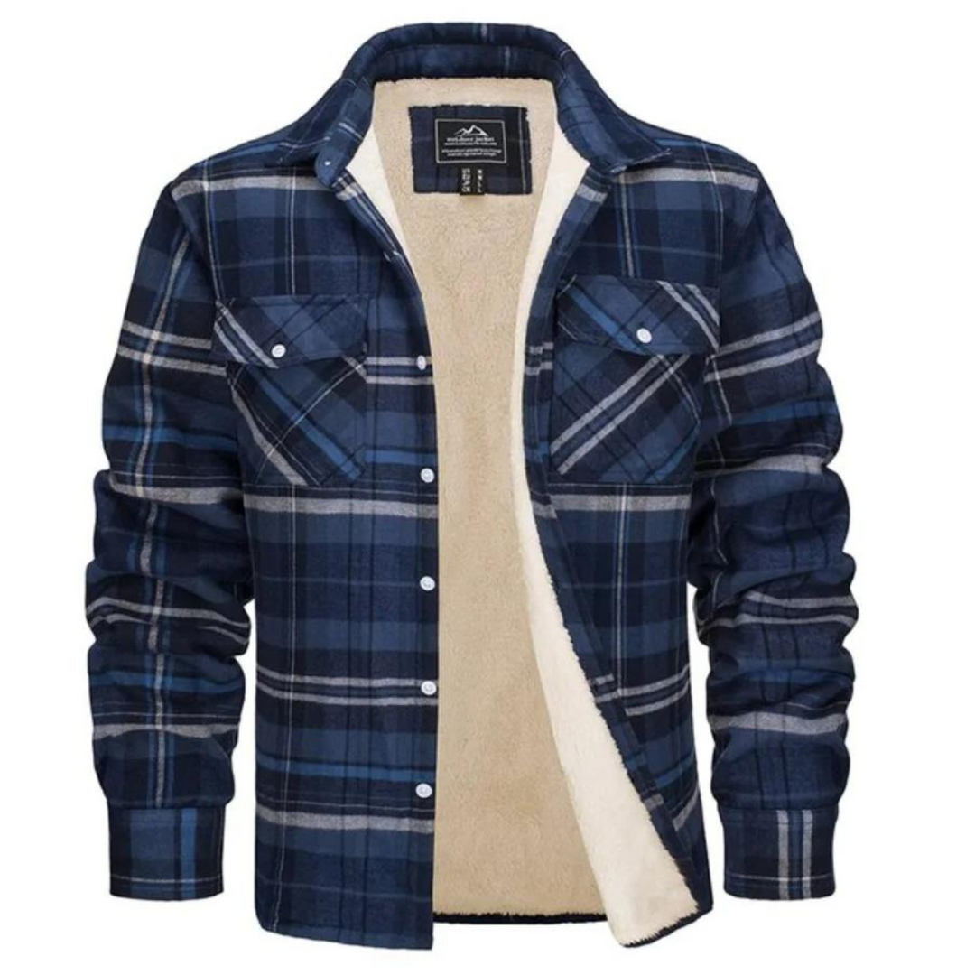 Men's Derrick Sherpa-Lined Plaid Shirt Jacket