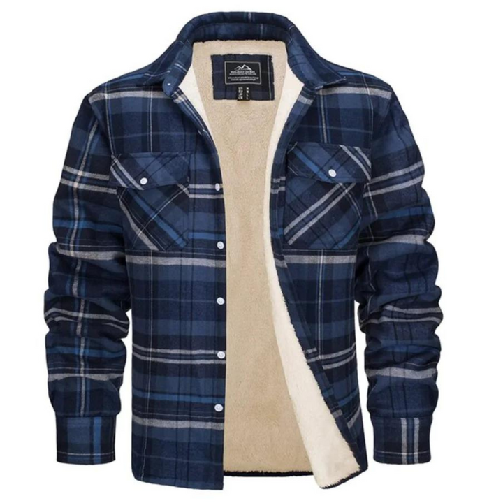 Men's Derrick Sherpa-Lined Plaid Shirt Jacket