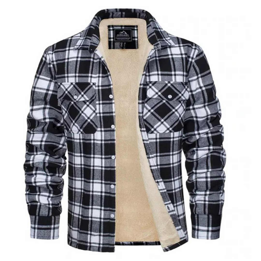 Men's Derrick Sherpa-Lined Plaid Shirt Jacket