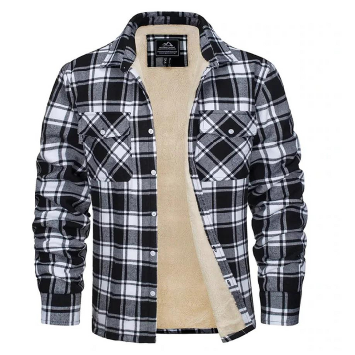 Men's Derrick Sherpa-Lined Plaid Shirt Jacket