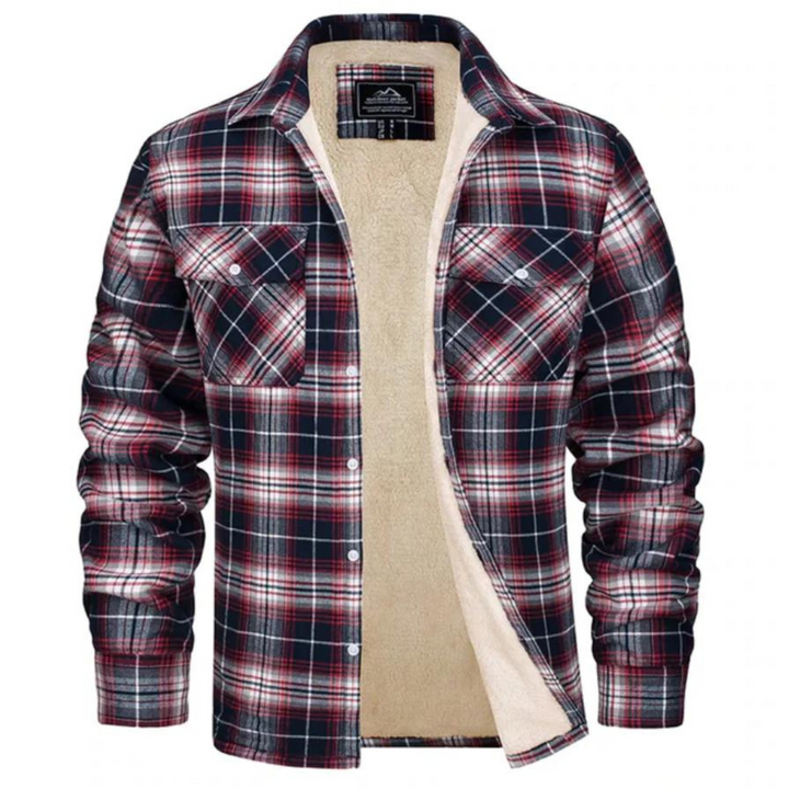 Men's Derrick Sherpa-Lined Plaid Shirt Jacket