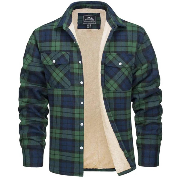 Men's Derrick Sherpa-Lined Plaid Shirt Jacket