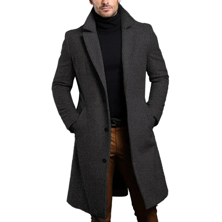 Men’s Formal Slim-Fit Long Coat