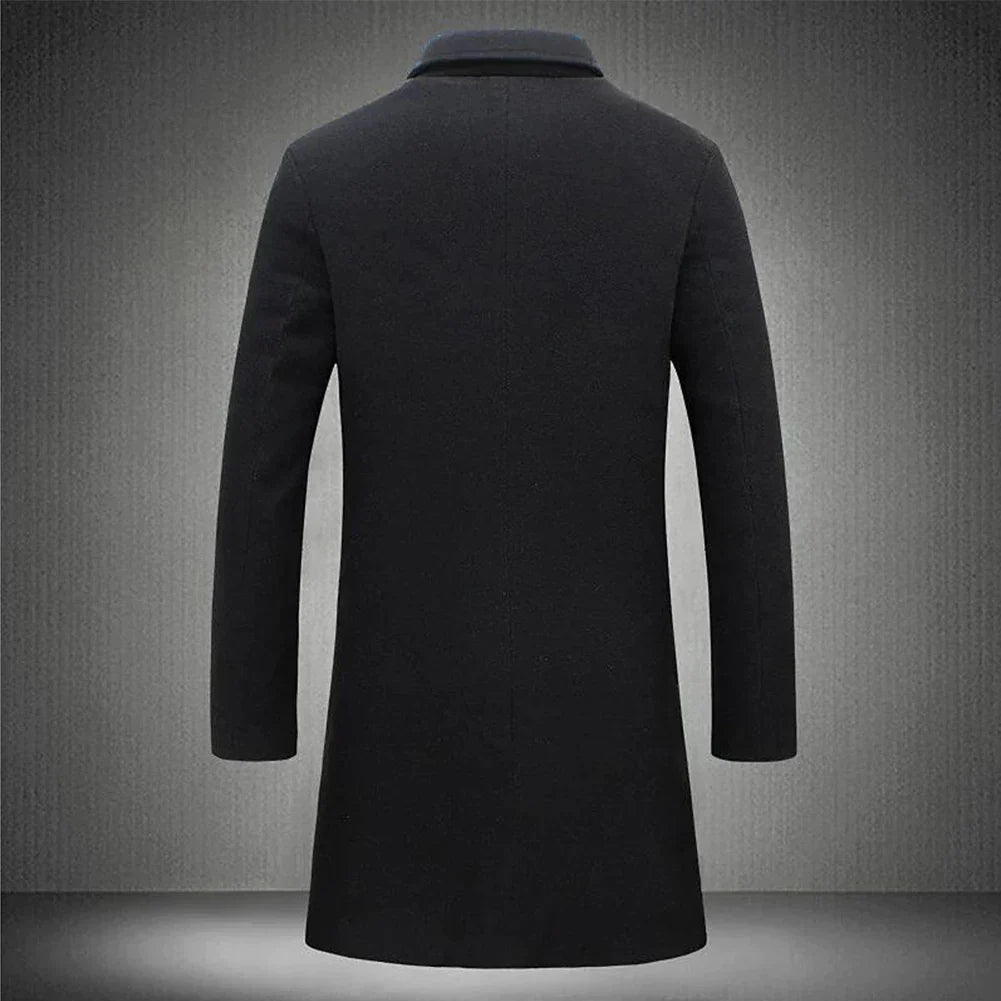 Men’s Formal Slim-Fit Long Coat