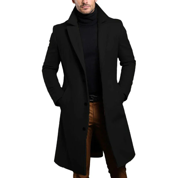 Men’s Formal Slim-Fit Long Coat