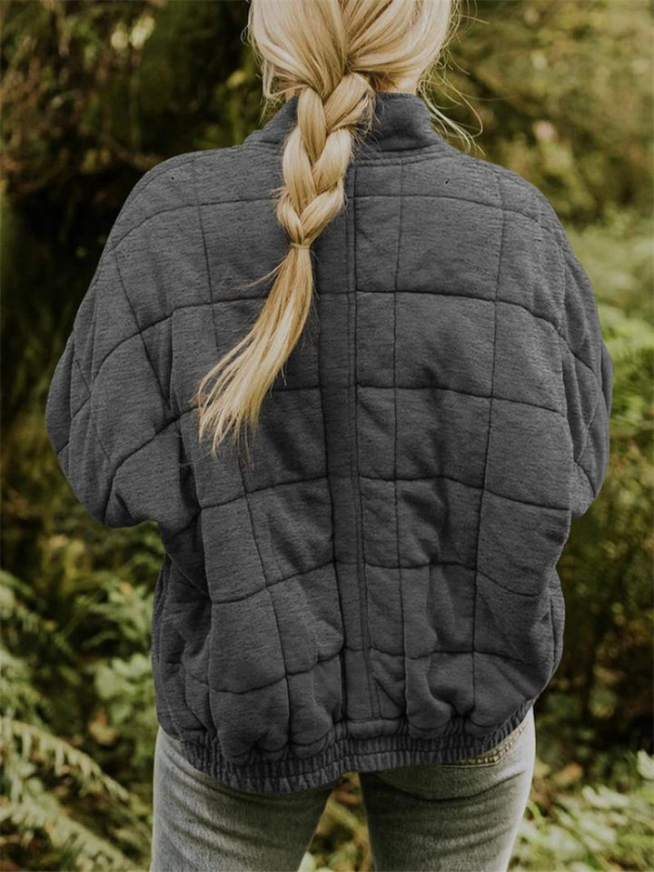 Quilted Zip-Front Jacket
