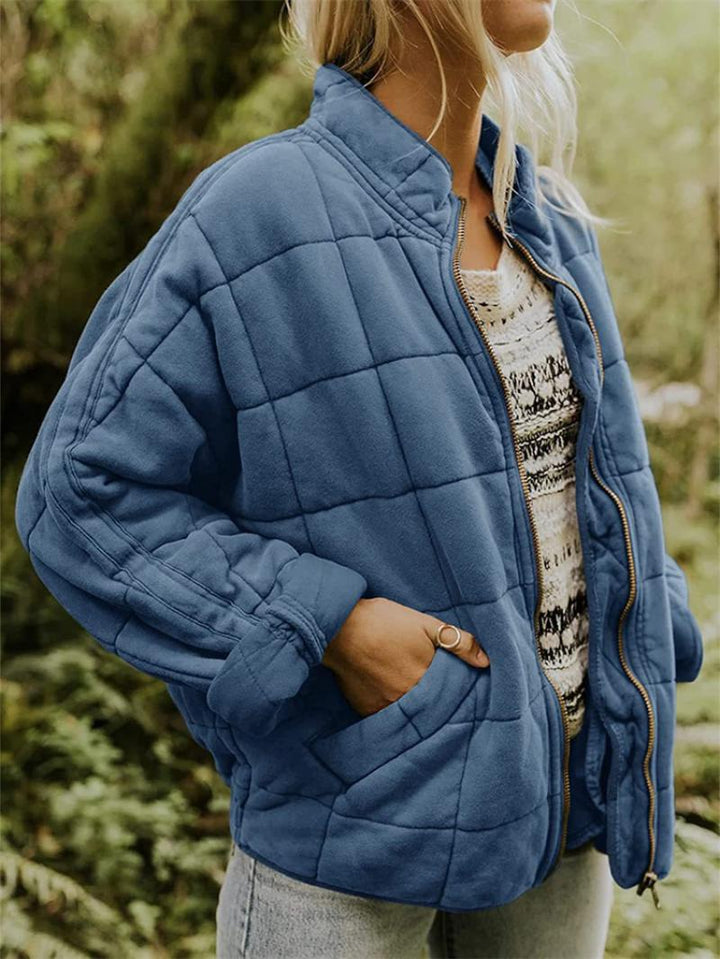 Quilted Zip-Front Jacket