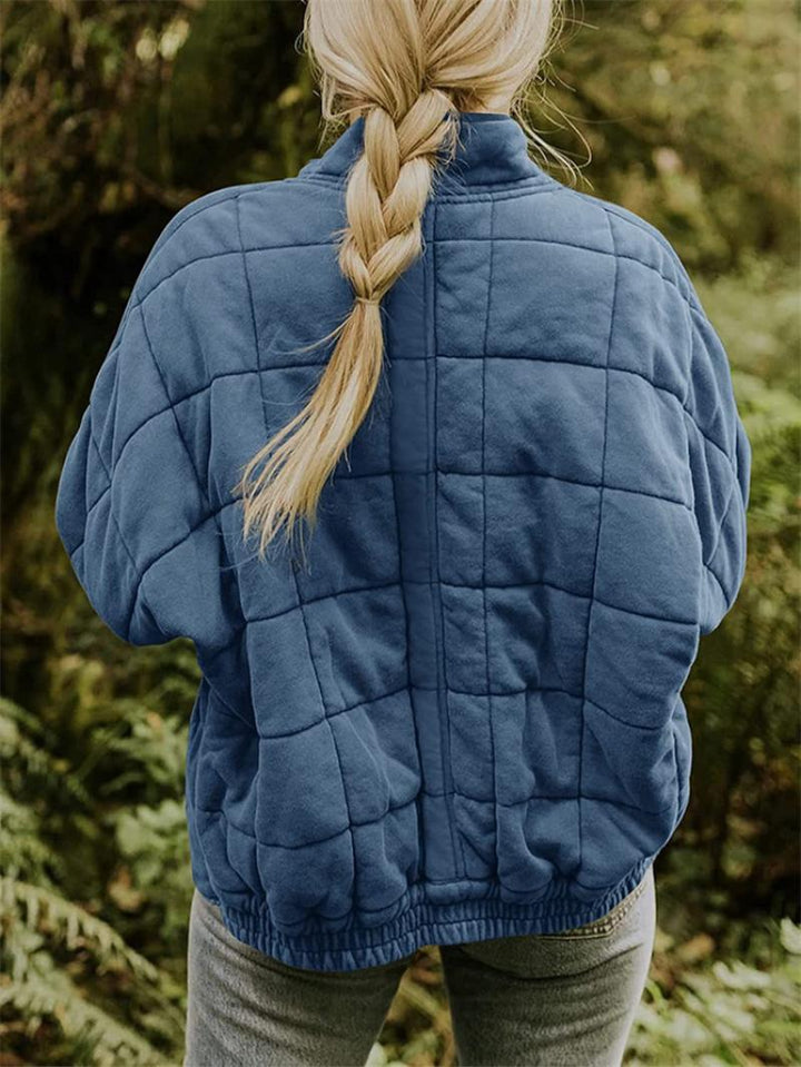 Quilted Zip-Front Jacket