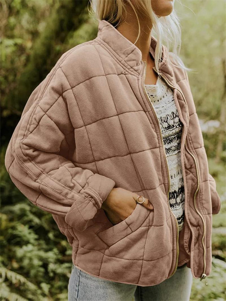 Quilted Zip-Front Jacket