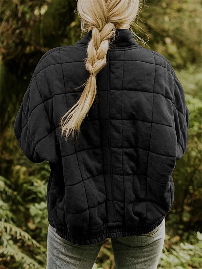 Quilted Zip-Front Jacket