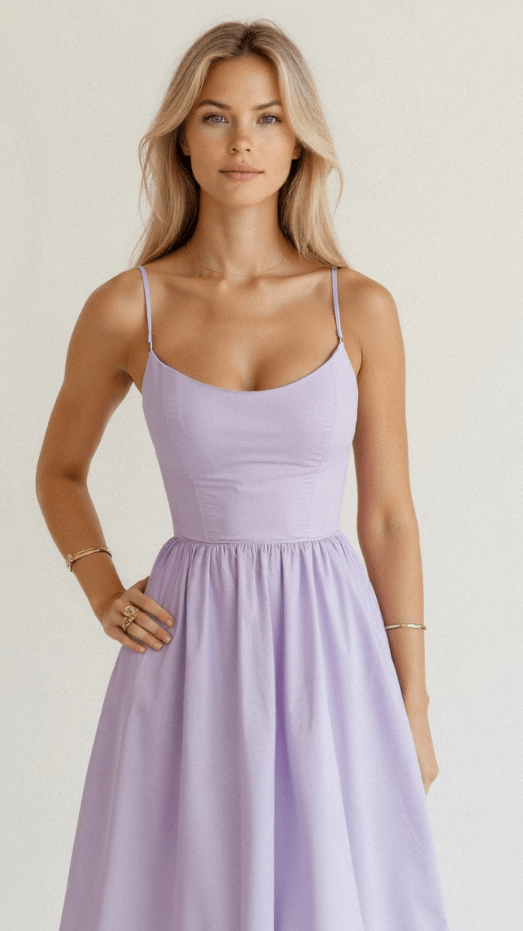 Women's Ascot-Style A-Line Midi Dress
