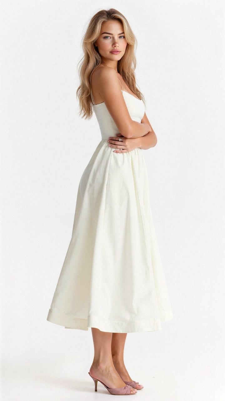 Women's Ascot-Style A-Line Midi Dress