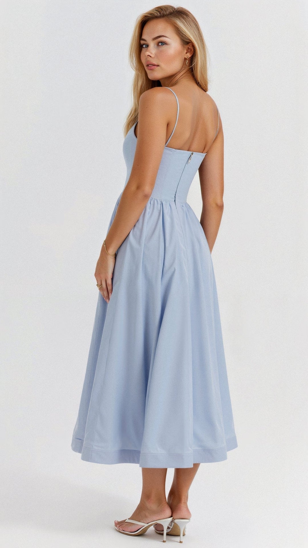 Women's Ascot-Style A-Line Midi Dress
