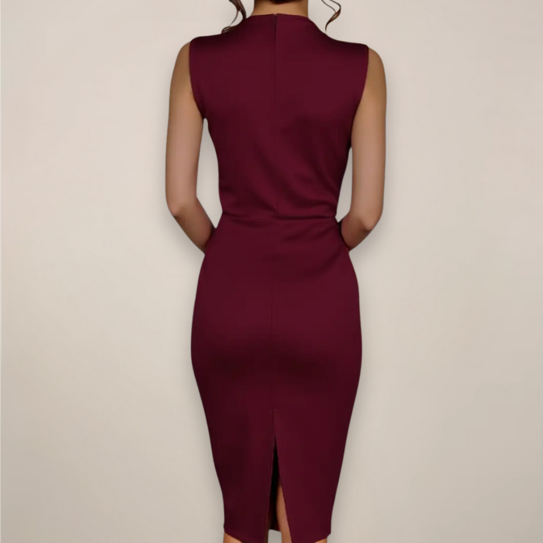 Women's Classic Sleeveless Sheath Midi Dress