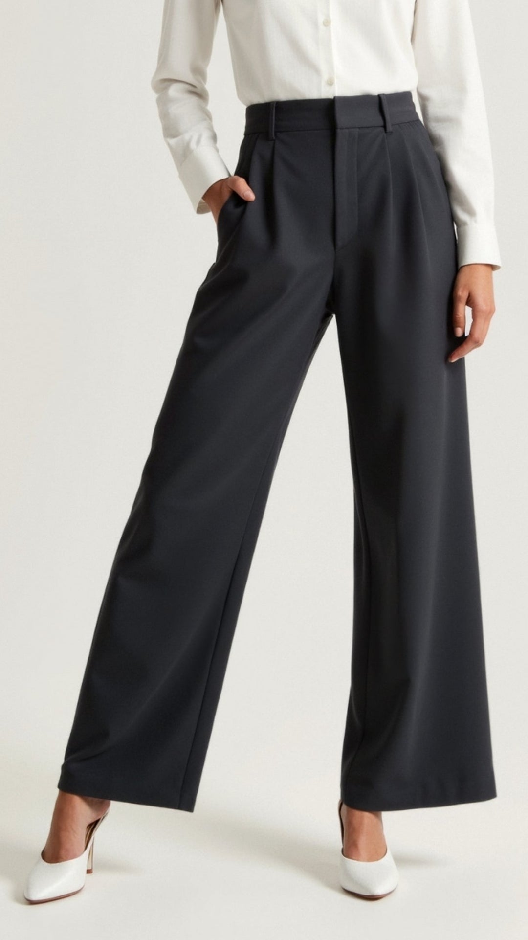 Women's High-Waisted Wide-Leg Trousers