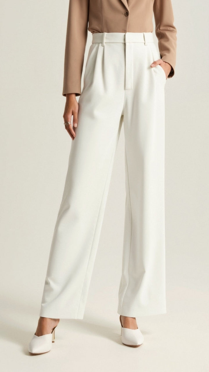 Women's High-Waisted Wide-Leg Trousers