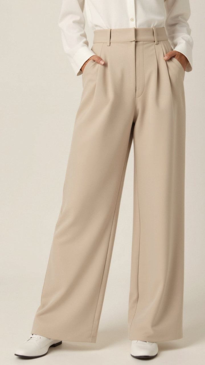 Women's High-Waisted Wide-Leg Trousers