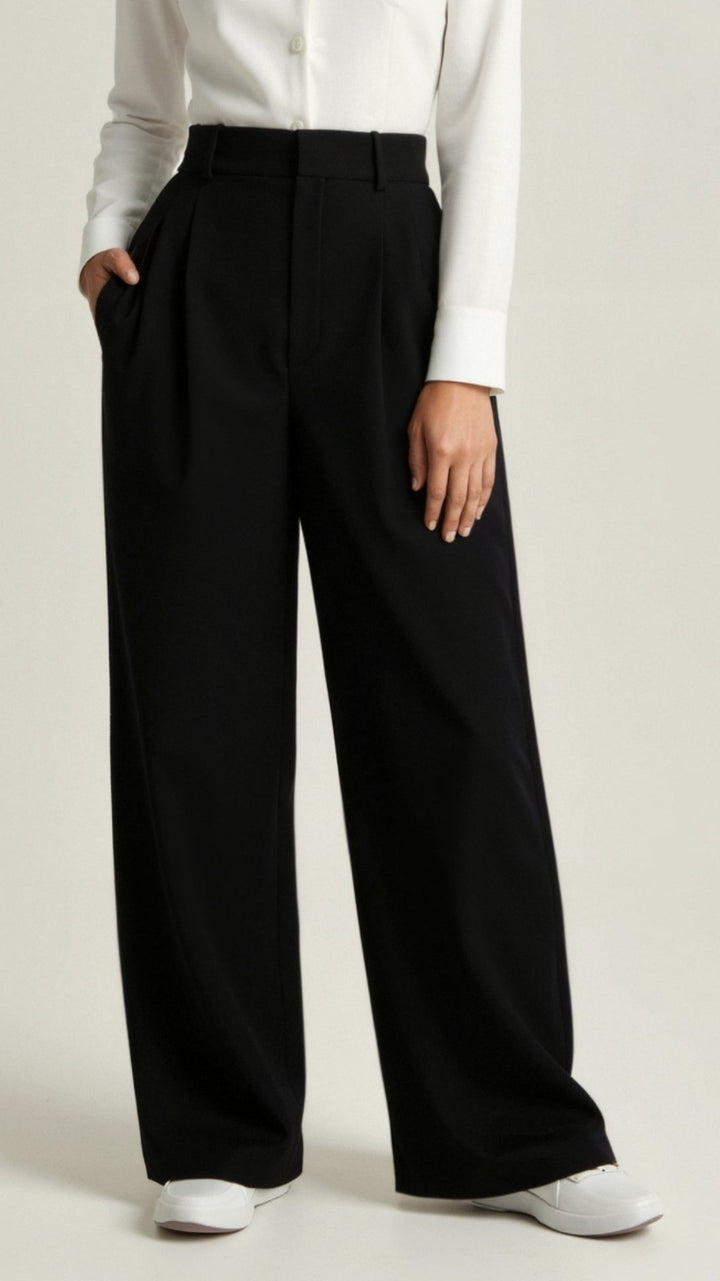 Women's High-Waisted Wide-Leg Trousers