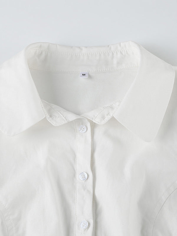 Women's Vintage Shirt -  V-Neck Short-Sleeve