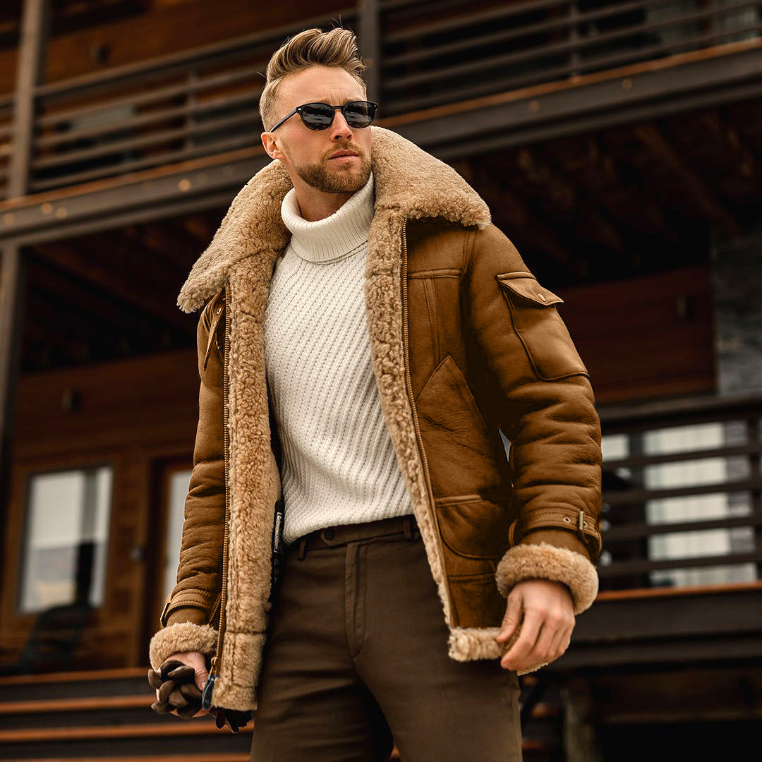 Men's Shearling Aviator Jacket