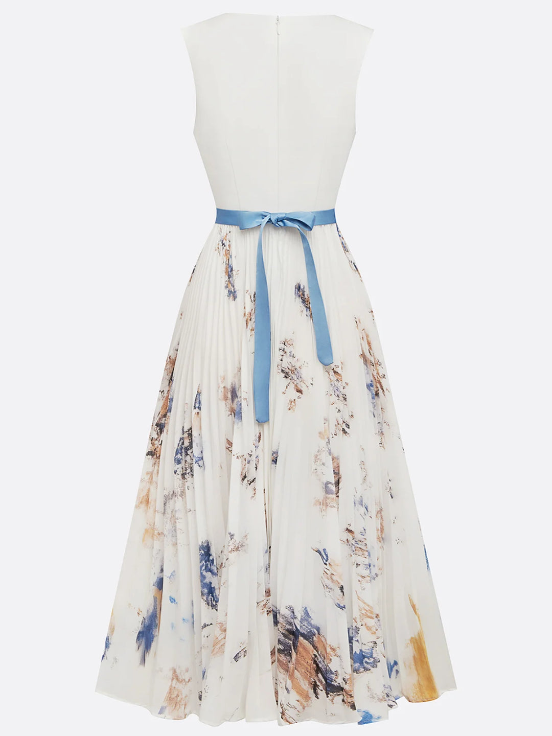 Women’s Brushstroke Pleated Midi Dress