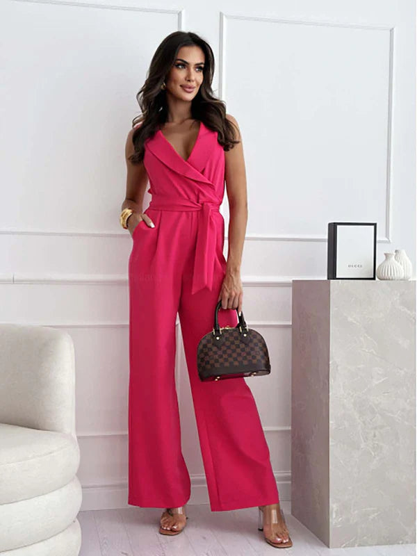 Women’s Tailored Belted Jumpsuit