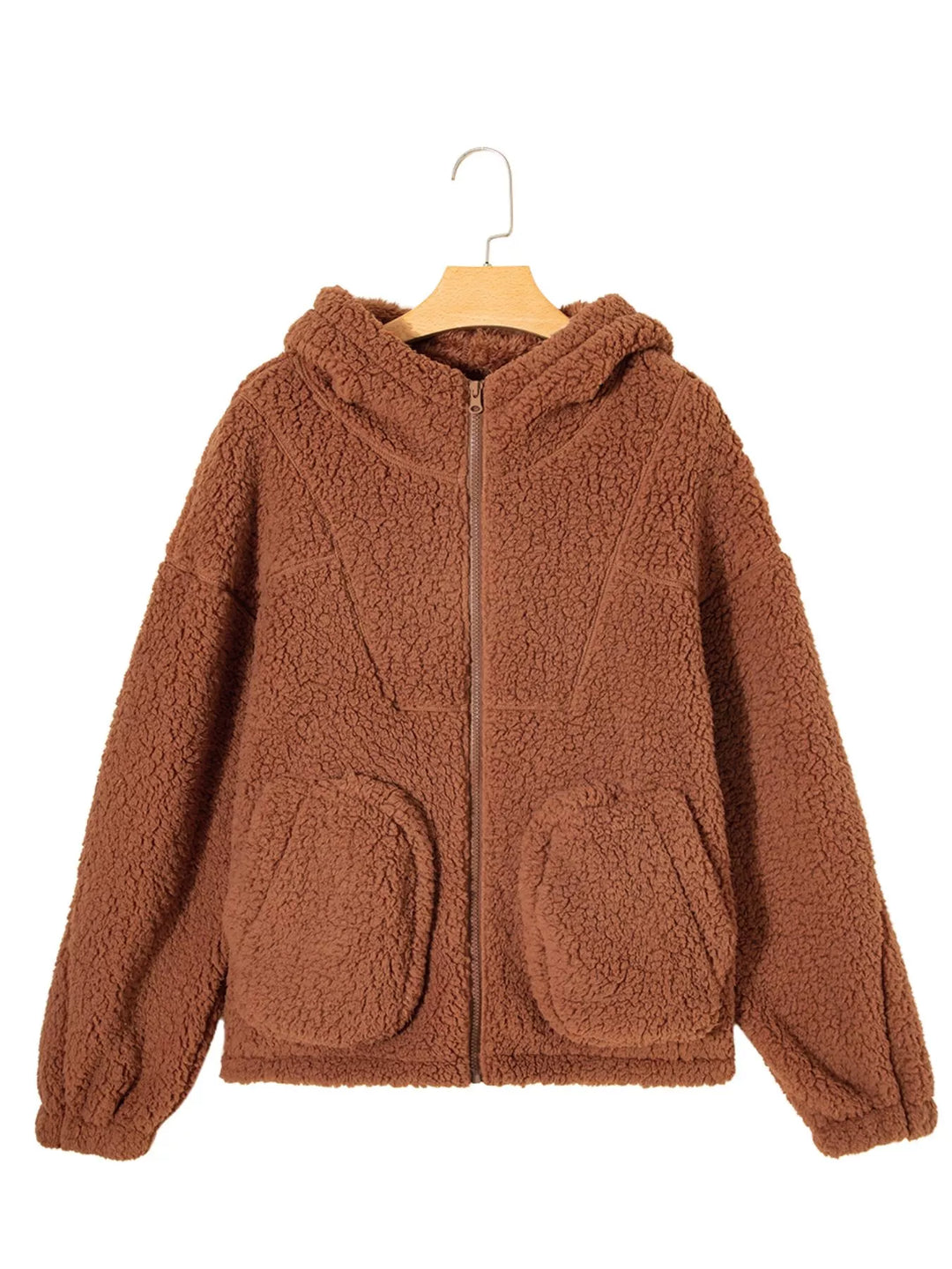 Marjorie Women’s Relaxed-Fit Zip-Up Teddy Jacket
