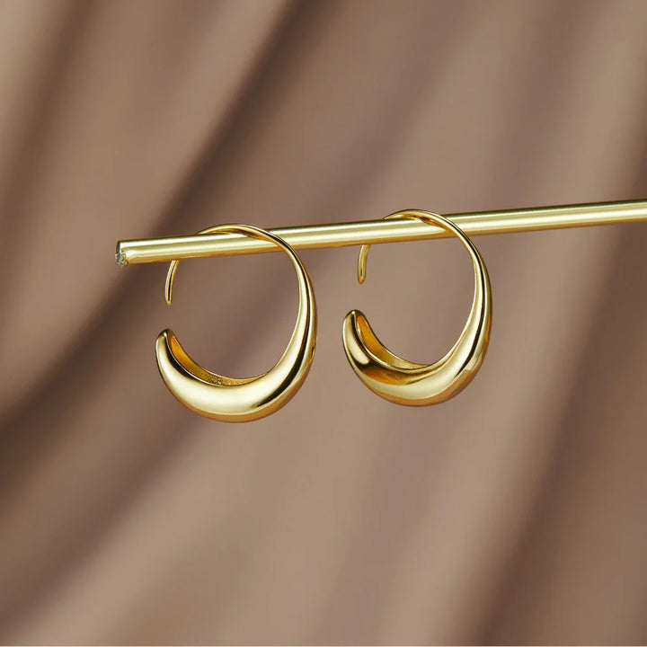 Women’s Gold-Tone Drop Hoop Earrings