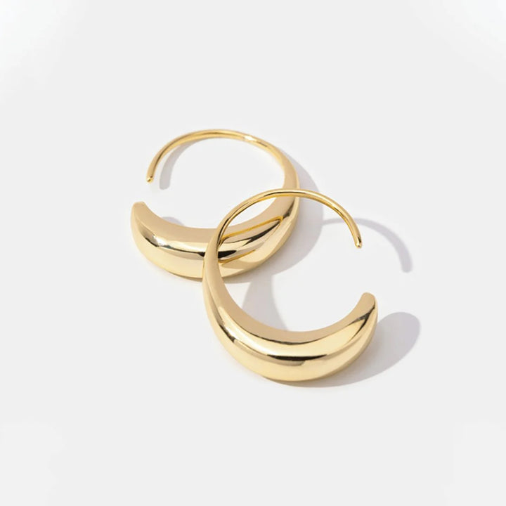 Women’s Gold-Tone Drop Hoop Earrings