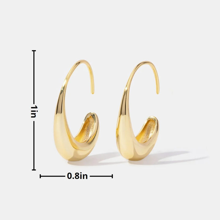 Women’s Gold-Tone Drop Hoop Earrings