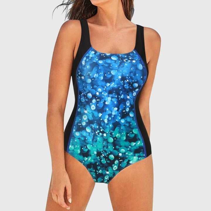 Women's Printed Body-Shaping One-Piece Swimsuit