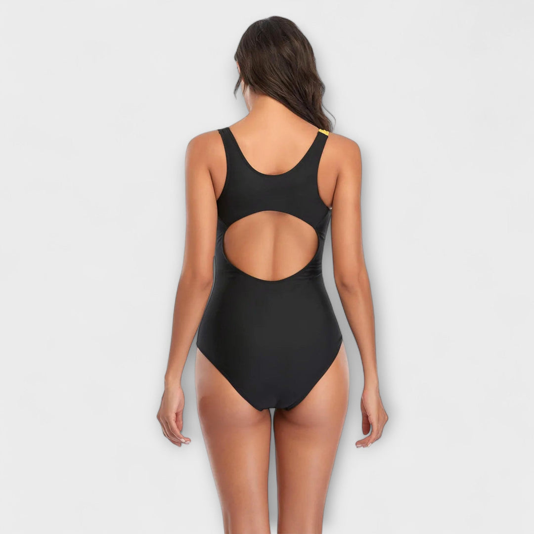 Women's Sporty One-Piece Swimsuit With Cutout Back