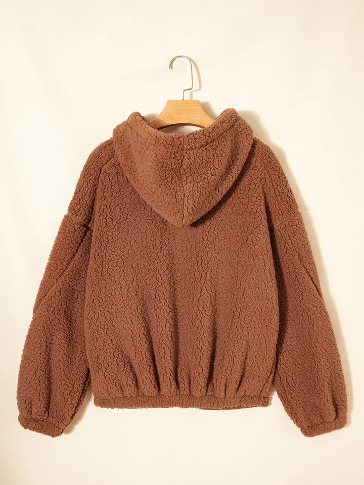 Marjorie Women’s Relaxed-Fit Zip-Up Teddy Jacket