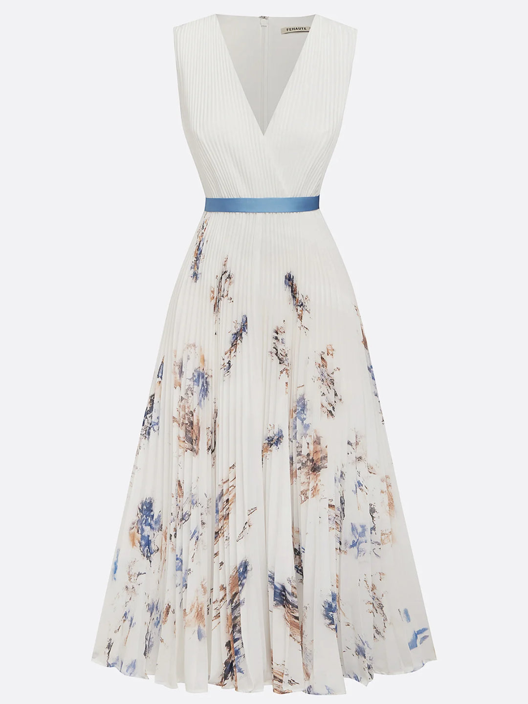 Women’s Brushstroke Pleated Midi Dress