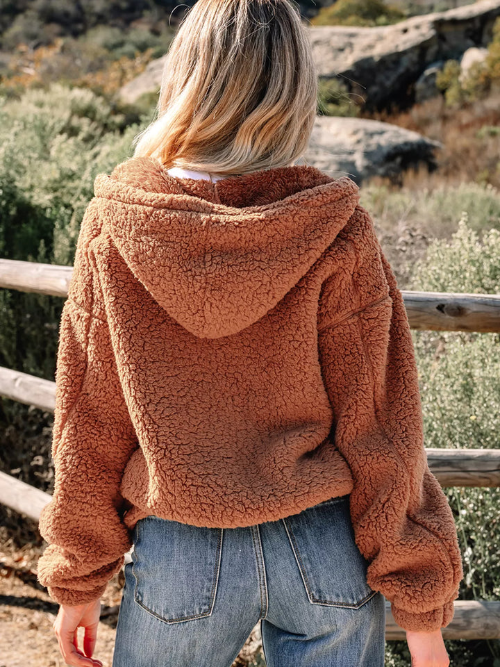 Marjorie Women’s Relaxed-Fit Zip-Up Teddy Jacket