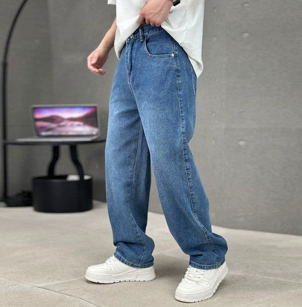 Men’s Spring Loose-Fit Straight Denim Jeans