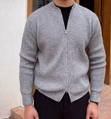 Men’s Beaumont Ribbed Zip Knit Cardigan