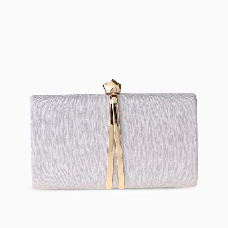 Women’s Structured Metallic Accent Clutch