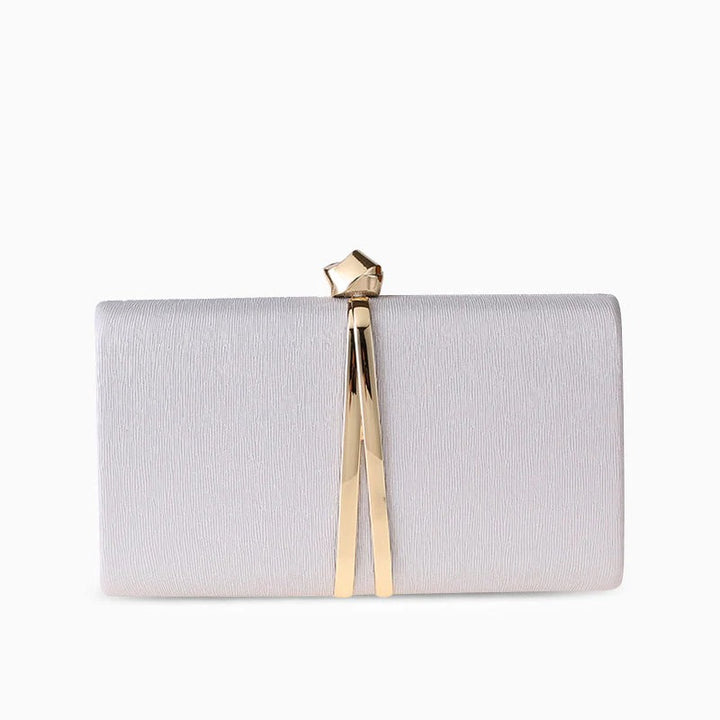 Women’s Structured Metallic Accent Clutch