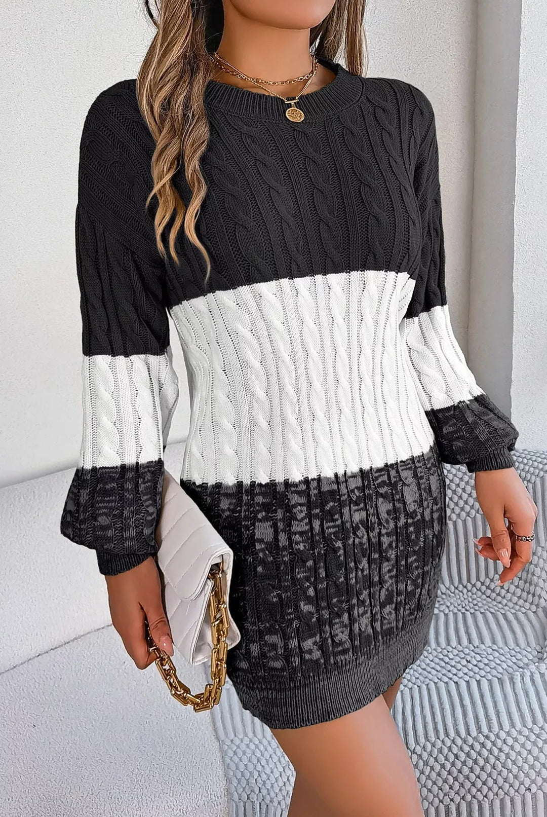 Women’s Malia Colourblock Knit Sweater Dress