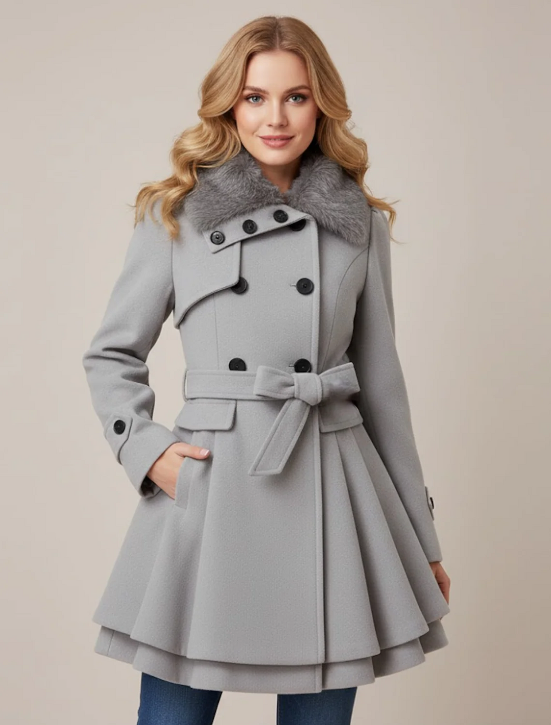 Women’s Belgravia Double-Layer Trench Coat - Tailored Winter Elegance