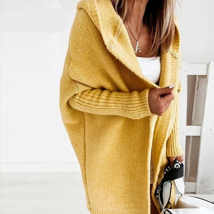 Women’s Haven Cozy Hooded Knit Cardigan – Oversized Open-Front Sweater