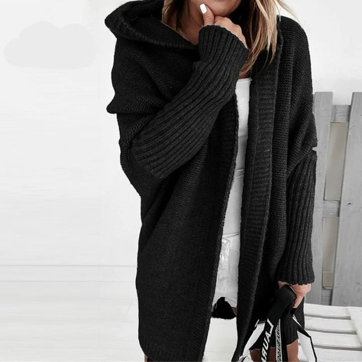Women’s Haven Cozy Hooded Knit Cardigan – Oversized Open-Front Sweater