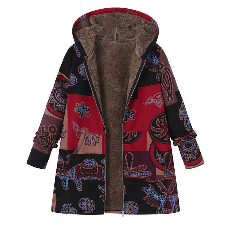 Women’s Maribel Floral Fleece-Lined Hooded Coat